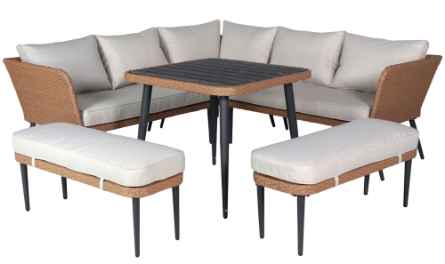 Przejdź do produktu Zestaw mebli ogrodowych PATIUM brązowy