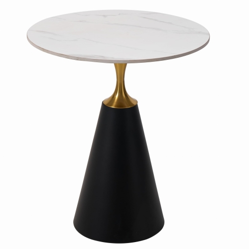 Przejdź do produktu Stolik kawowy okrągły NUBA biały czarny