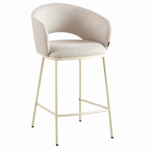 Przejdź do produktu Hoker krzesło barowe z podnóżkiem LUMOR tkanina beżowy 920-01