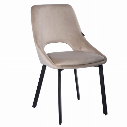 Przejdź do produktu Krzesło tapicerowane LUMO velvet beżowe 910-01