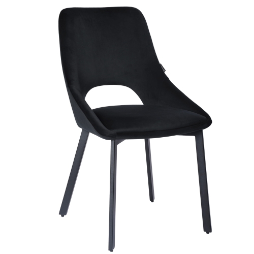 Przejdź do produktu Krzesło tapicerowane LUMO velvet czarne 910-20