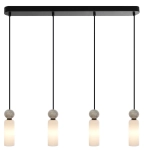 Lampa sufitowa, wisząca SANTOS 4 biała, opalowa