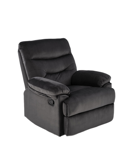 Przejdź do produktu Fotel wypoczynkowy rozkładany DRAGER velvet czarny