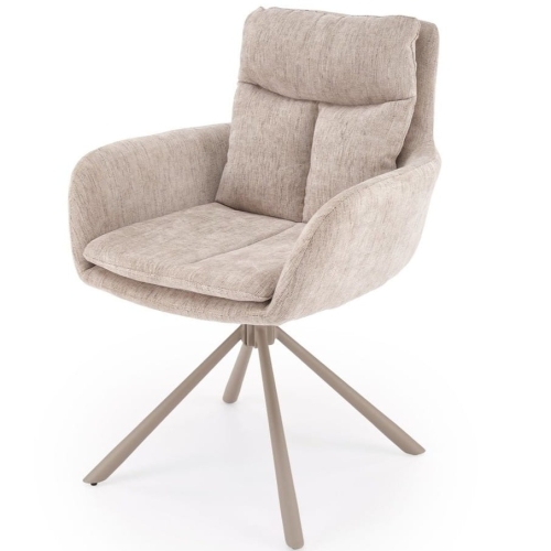 Przejdź do produktu Krzesło tapicerowane obrotowe z podłokietnikami K495 tkanina kaszmir