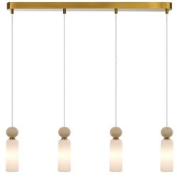Lampa sufitowa wisząca SANTOS 4 złota