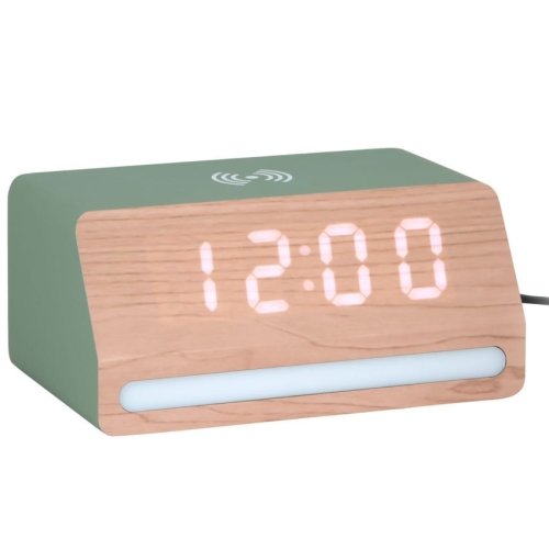 Przejdź do produktu Budzik z wyświetlaczem LED z ładowarką RETRO zielony