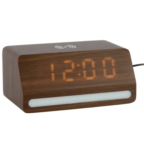 Przejdź do produktu RETRO budzik LED z ładowarką drewniany ciemny brąz
