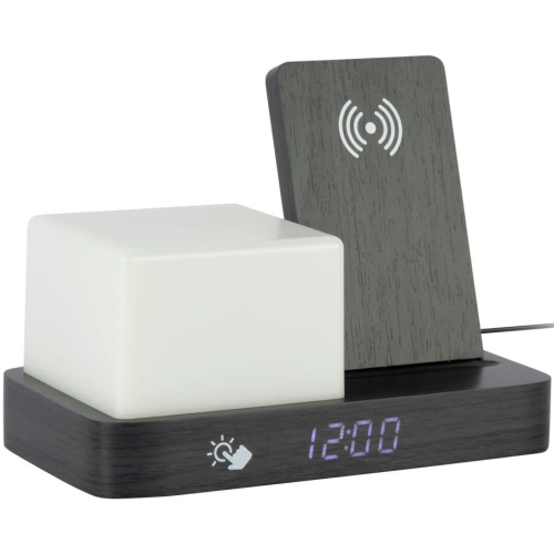 Przejdź do produktu Budzik z ładowarką i lampką RETRO czarny