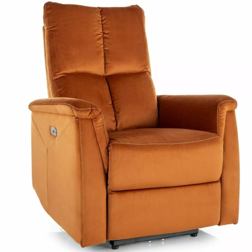 Przejdź do produktu Fotel wypoczynkowy rozkładany z masażem NEPTUN M velvet cynamonowy