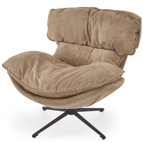 Przejdź do produktu ROGER fotel wypoczynkowy obrotowy tkanina brązowy