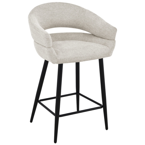 Przejdź do produktu Hoker krzesło barowe z podłokietnikami OVIO tkanina beżowe 920-01