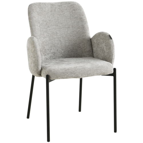 Przejdź do produktu Krzesło tapicerowane z podłokietnikami GUSTO tkanina boucle szary 3018-03