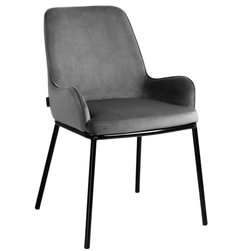 Przejdź do produktu Krzesło tapicerowane SANTO velvet szary G-12