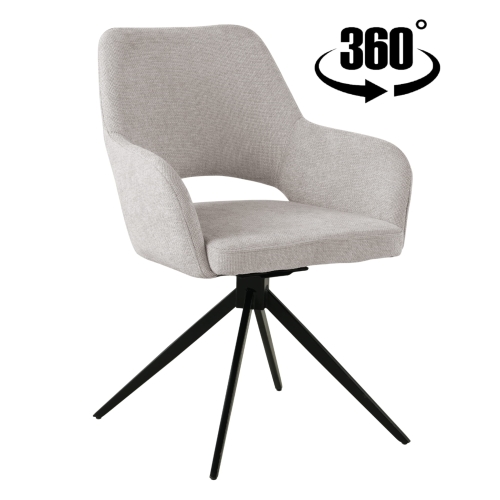 Przejdź do produktu Krzesło tapicerowane obrotowe ERIM beż tkanina 920-01