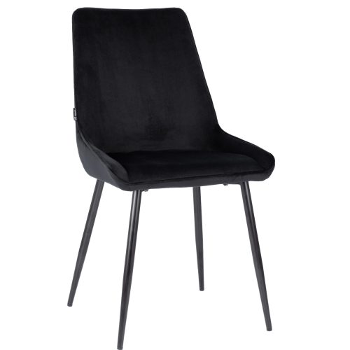 Przejdź do produktu Krzesło tapicerowane LARS Q velvet czarne G-77