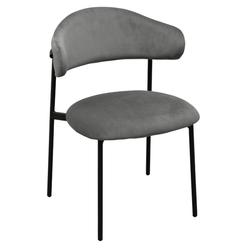 Przejdź do produktu Krzesło tapicerowane MILOS velvet ciemny szary G-12