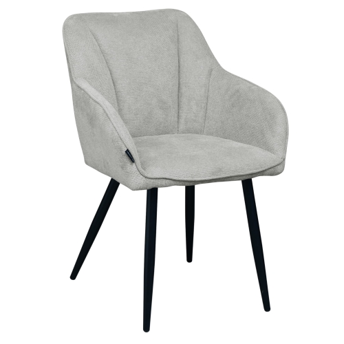 Przejdź do produktu Krzesło tapicerowane z podłokietnikami ELMO tkanina szare CAT-16