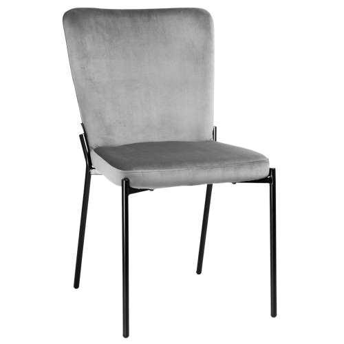 Przejdź do produktu Krzesło tapicerowane MORES velvet szare G-12