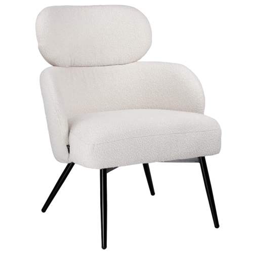 Przejdź do produktu Fotel wypoczynkowy kubełkowy z podłokietnikami NESS tkanina boucle 995-01