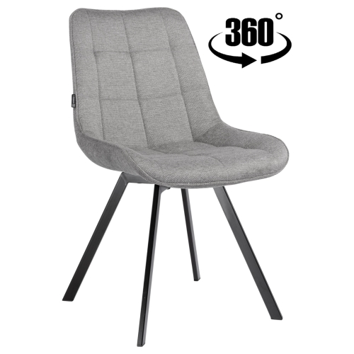 Przejdź do produktu Krzesło tapicerowane obrotowe LAPO tkanina szare 920-12