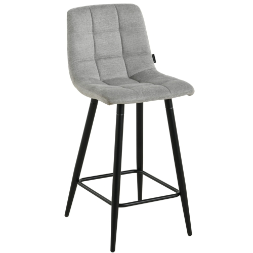 Przejdź do produktu Hoker krzesło barowe z podnóżkiem TORE 65cm tkanina jasny szary 920-10