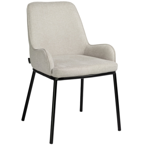 Przejdź do produktu Krzesło tapicerowane z podłokietnikami SANTO tkanina jasny beż 920-01