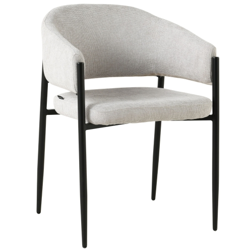 Przejdź do produktu Krzesło tapicerowane z podłokietnikami SARANO tkanina jasny szary 885-12