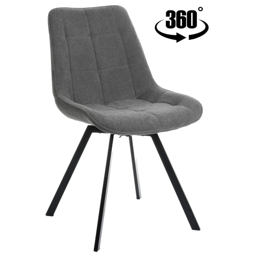 Przejdź do produktu Krzesło tapicerowane obrotowe LAPO tkanina ciemnoszare CAT-18