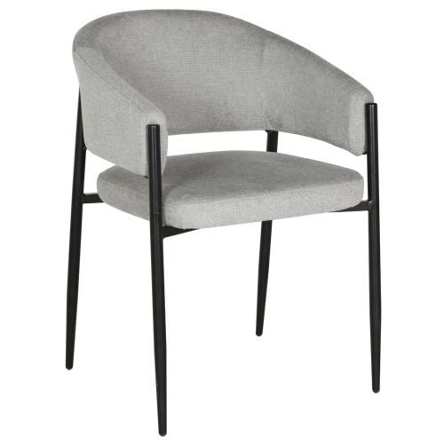 Przejdź do produktu Krzesło tapicerowane z podłokietnikami SARANO tkanina szare 920-12