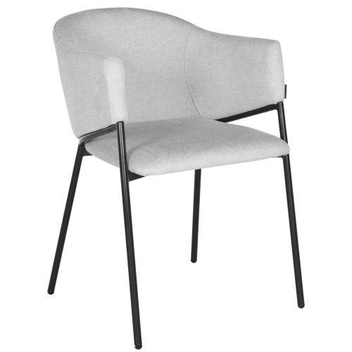 Przejdź do produktu Krzesło tapicerowane z podłokietnikami ARGOS tkanina szare 920-10