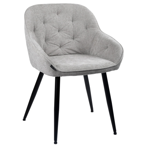 Przejdź do produktu Krzesło tapicerowane pikowane LOREN tkanina szare 885-13