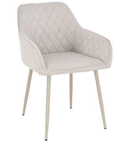 Przejdź do produktu Krzesło tapicerowane pikowane RELLO tkanina beżowe 920-01