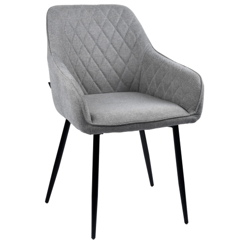 Przejdź do produktu Krzesło tapicerowane pikowane RELLO tkanina szare 920-10