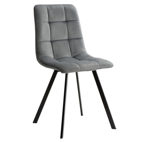 Przejdź do produktu Krzesło tapicerowane MALAGA velvet szare G-12