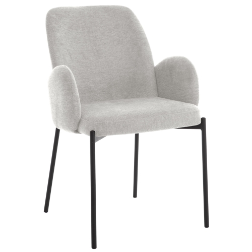 Przejdź do produktu Krzesło tapicerowane z podłokietnikami GUSTO tkanina szare 920-10