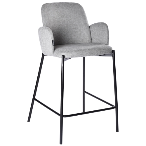 Przejdź do produktu Hoker krzesło barowe z podłokietnikami GUSTO tkanina szare 920-10