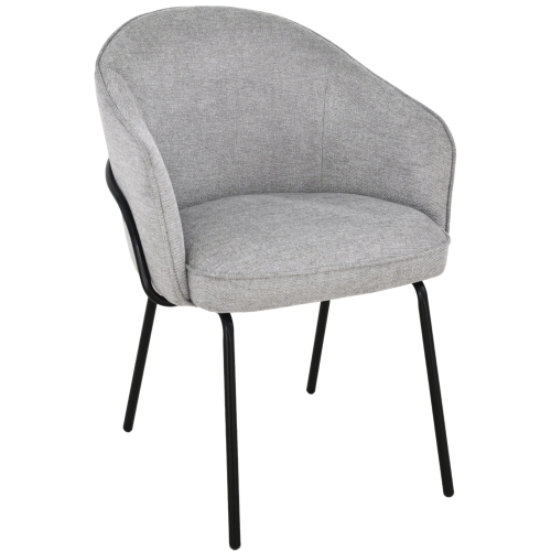 Przejdź do produktu Krzesło tapicerowane z podłokietnikami MIREA tkanina szare 920-10