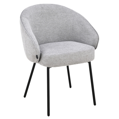 Przejdź do produktu Krzesło tapicerowane kubełkowe OTILO tkanina szare 920-10