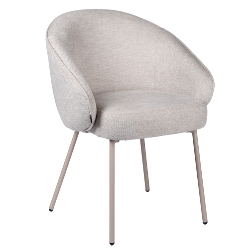 Przejdź do produktu Krzesło tapicerowane kubełkowe OTILO tkanina beżowe 920-01