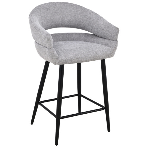 Przejdź do produktu Hoker krzesło barowe z podłokietnikami OVIO tkanina szare 920-10