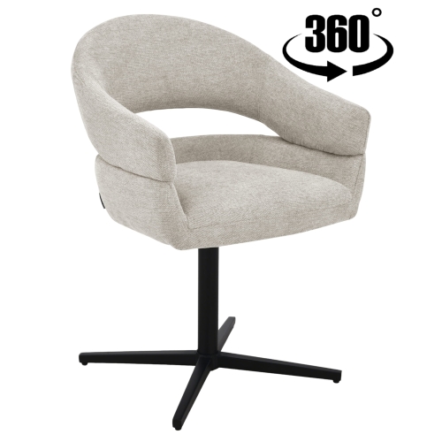 Przejdź do produktu Krzesło tapicerowane obrotowe OVIO-S tkanina beżowe 920-01