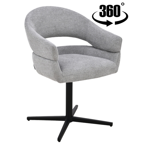 Przejdź do produktu Krzesło tapicerowane obrotowe OVIO-S tkanina szare 920-10