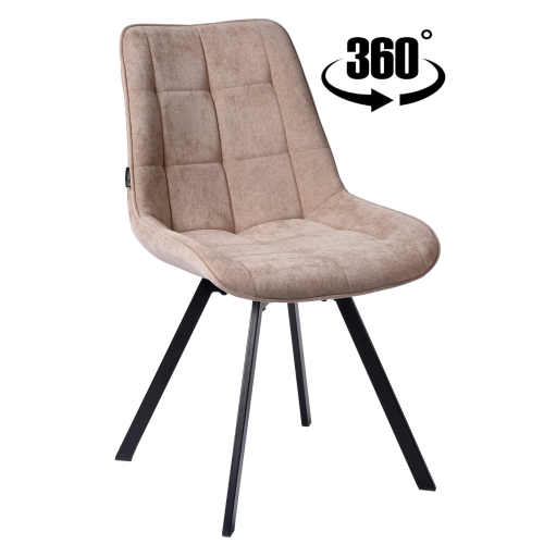 Przejdź do produktu Krzesło tapicerowane obrotowe LAPO tkanina jasnobeżowe M-34