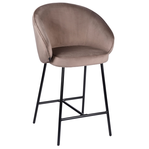 Przejdź do produktu Hoker krzesło barowe kubełkowe OTILO velvet brązowe G-09
