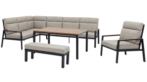 Przejdź do produktu ASTON - Zestaw mebli ogrodowych beżowy prawy