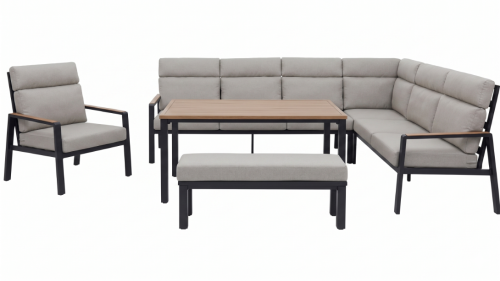 Przejdź do produktu ASTON - Zestaw mebli ogrodowych beżowy lewy