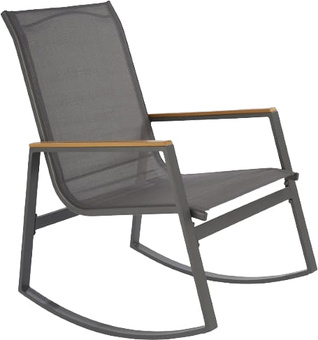 Przejdź do produktu Krzesło ogrodowe, fotel bujany ZLATAN szary