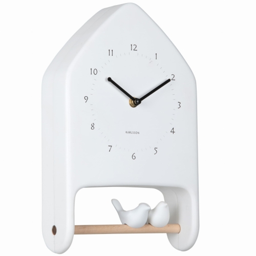 Przejdź do produktu Zegar ścienny domek LOVE BRIDS biały