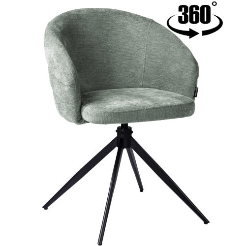 Przejdź do produktu Krzesło tapicerowane obrotowe NUBI tkanina zielone 2503-13B