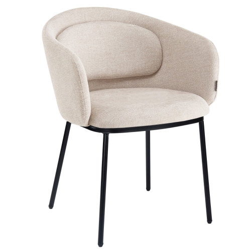 Przejdź do produktu Krzesło tapicerowane z podłokietnikami BLUMO tkanina beżowe 920-01